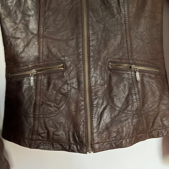 PROMOD BROWN LEATHER JACKET - Picture 3 of 10